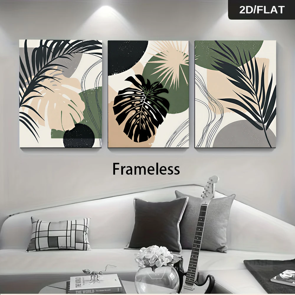 Çoklu boyutlarda, çerçevesiz 3 - Abstract Canvas Set incelemesi ve fiyatı