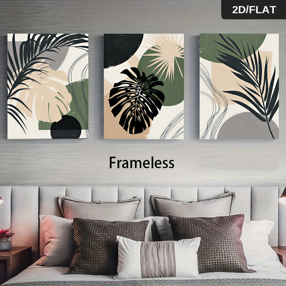 Çoklu boyutlarda, çerçevesiz 3 - Abstract Canvas Set incelemesi ve fiyatı