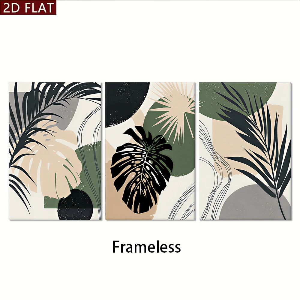 Çoklu boyutlarda, çerçevesiz 3 - Abstract Canvas Set incelemesi ve fiyatı