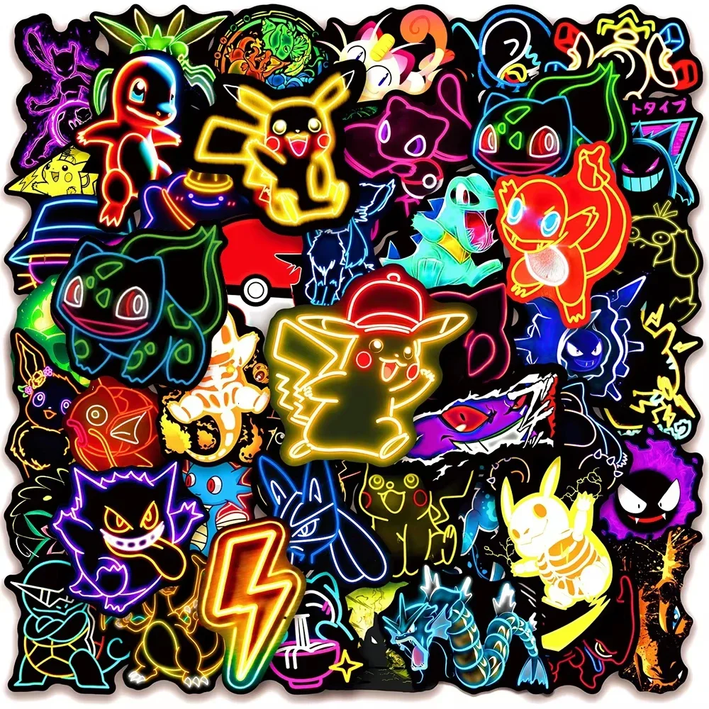 100 adet Neon Pokémon Sticker' - Wall Sticker incelemesi ve fiyatı
